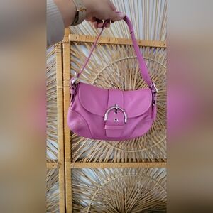 Coach Soho Hobo Shoulder Bag Pink Leather 9248 Y2K Vintage|Medium